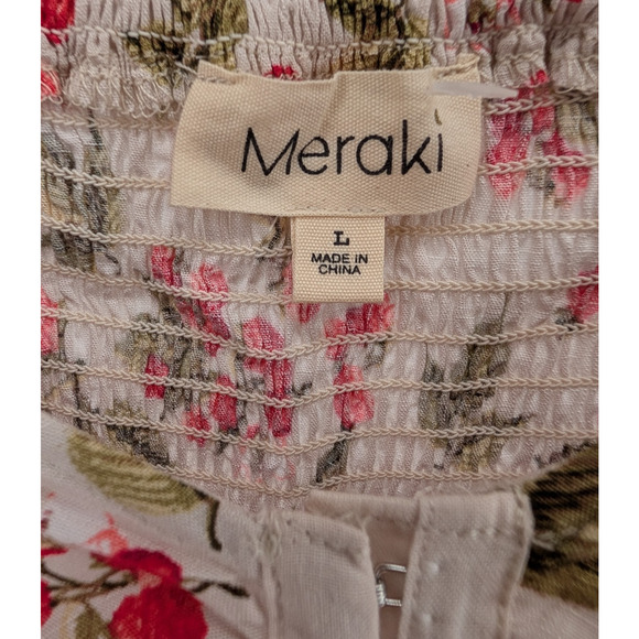 Strawberry Print Puff Sleeve Square Neck Prairie Peasant Milkmaid Corset Top L - Picture 5 of 7